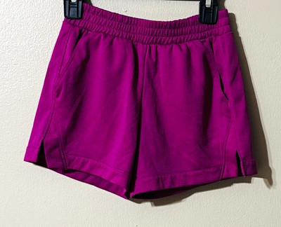 Athletic Works Girls Size S/CH (6X) Purple Athletic Shorts Pull On Elastic Waist
