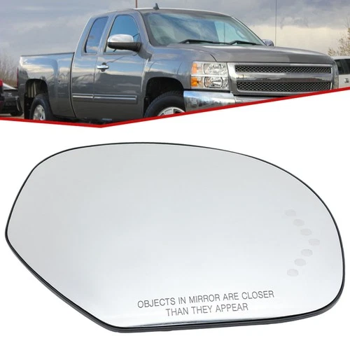 Right Passenger Side Mirror Glass Heated W/Singal for 07-2014 Chevy GMC Cadillac