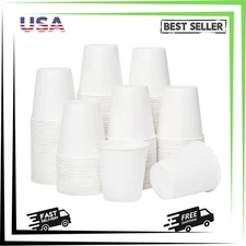 RACETOP [100 Pack] 3 Oz Bathroom Paper Cups, Disposable Paper Cups, Mouthwash Cu