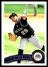 Jorge De La Rosa 2011 Topps #342 Rockies MLB READ FREE SHIPPING AutographDen