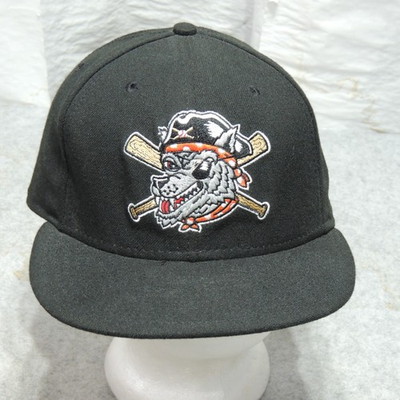 #ad #ad Erie SeaWolves Hat Fitted Mens 7 3 8 Black MILB 59FIFTY New Era Cap $49.94