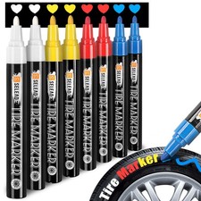 SELEAD Tire Marker White Red Yellow Blue - 8 Pack Paint Pens for Car Tires Le...