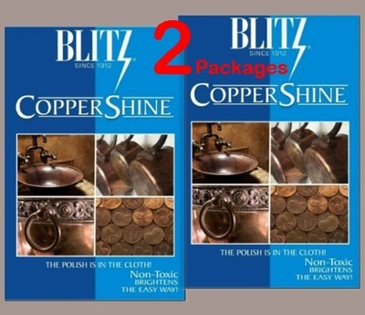 Blitz Copper Cleaning Cloth ~ 2 - Packages - Works Great!