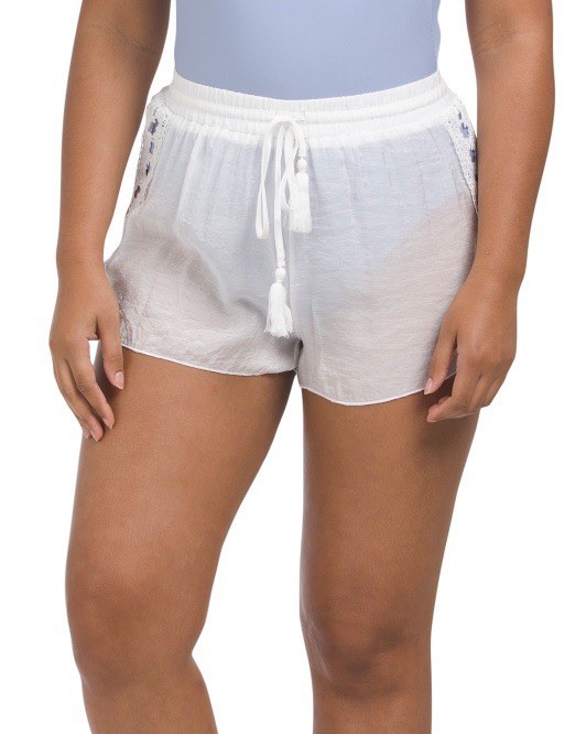 NWT! ELAN White Cover-up Shorts