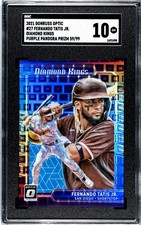 2021 Donruss Optic #27 Fernando Tatis Jr. DK SGC 10 Purple Pandora Prizm /99