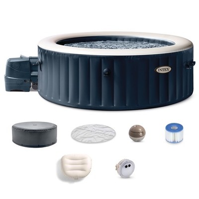 Intex PureSpa Plus 4 Person Inflatable Hot Tub Bubble Jet Spa, 77''x28''(Open Box)