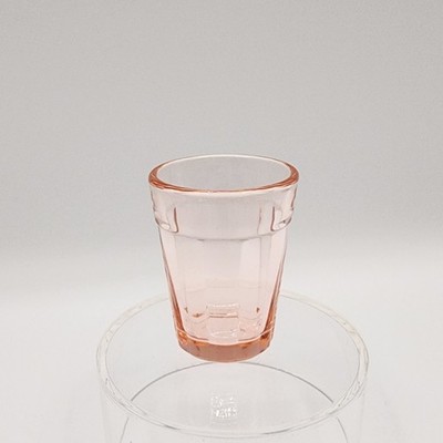 Vintage Pink Depression Glass Anchor Hocking Pillar Optic Shotglass