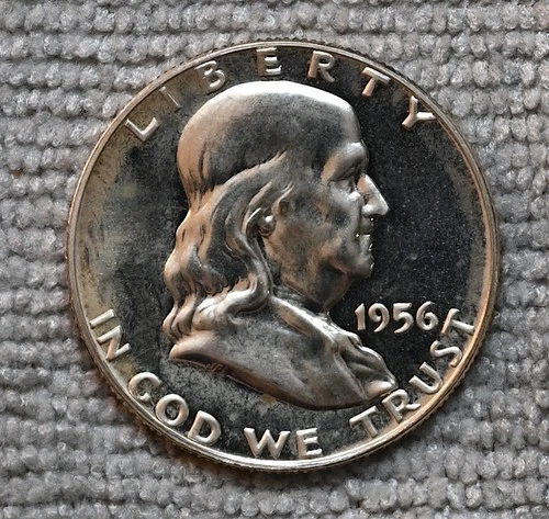 1956 Franklin Half Dollar Silver Proof -No Reserve-24 Hour Auction-90% Silver