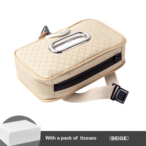 Pu Leather Car Sun Visor Tissue Cover Box Holder Paper Napkin Clip Accessories - Picture 12 of 12