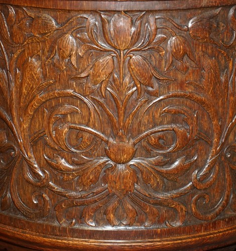 Antique Victorian Holland & Sons Mount Street London Hand Carved Display Cabinet - Picture 13 of 24