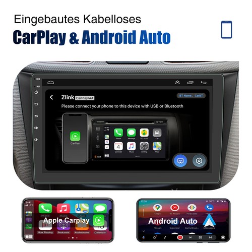 DAB+ 2 DIN 64G Carplay Autoradio Android 13 GPS Navi RDS WIFI Bluetooth SWC USB - Bild 4 von 14