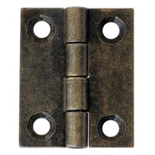 20x Schatullen - Gerollte Scharniere 20 x 25 mm Alt Messing Schwergängig