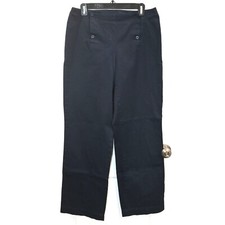 Liz Claiborne Womens Lizsport Button Front Trousers Size 12