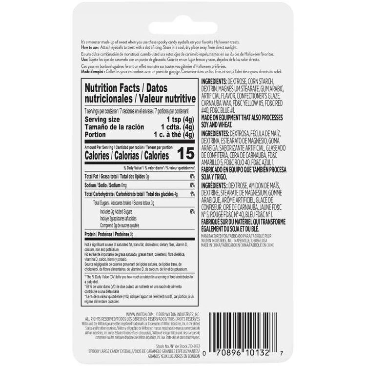 Large Green and yellow Candy Eyes Eyeballs Royal Icing  Wilton Halloween - Image 3 of 4