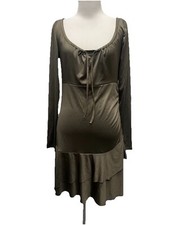 Monki Women’s Size M Long Sleeve Ruffle Shift Dress New