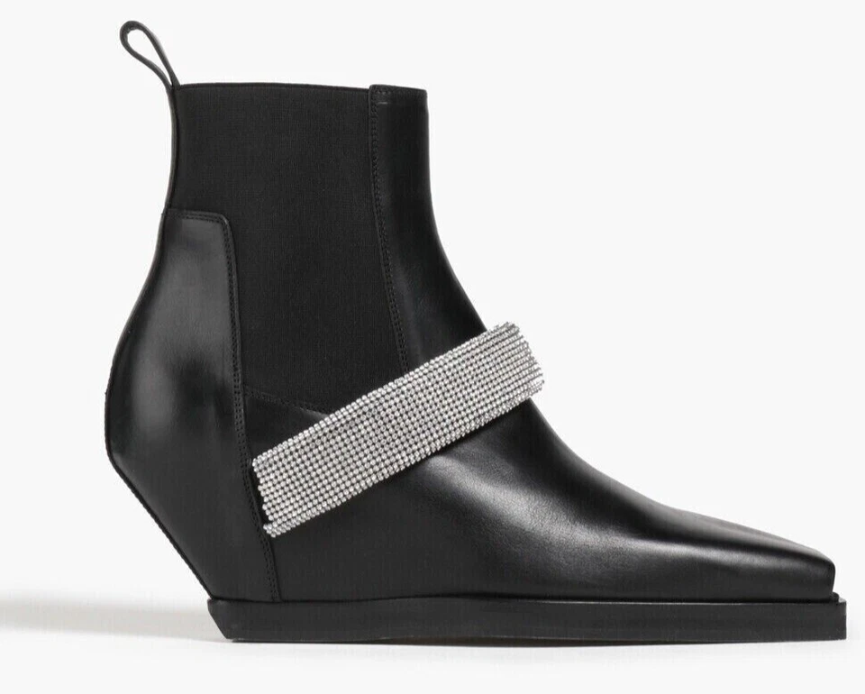 Cuña de cuero con tachuelas de cristal RICK OWENS (41 UE, 8 EE. UU. hombres, 11 mujeres EE. UU.) $2.195 Foto 2 de 3