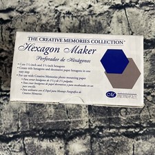 Creative Memories Hexagon Maker Paper Punch 1 1/4  1 1/2"  case
