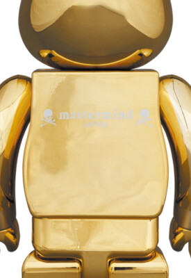BE@RBRICK 400% & 100% MASTERMIND JAPAN GOLD MEDICOM TOY Bearbrick