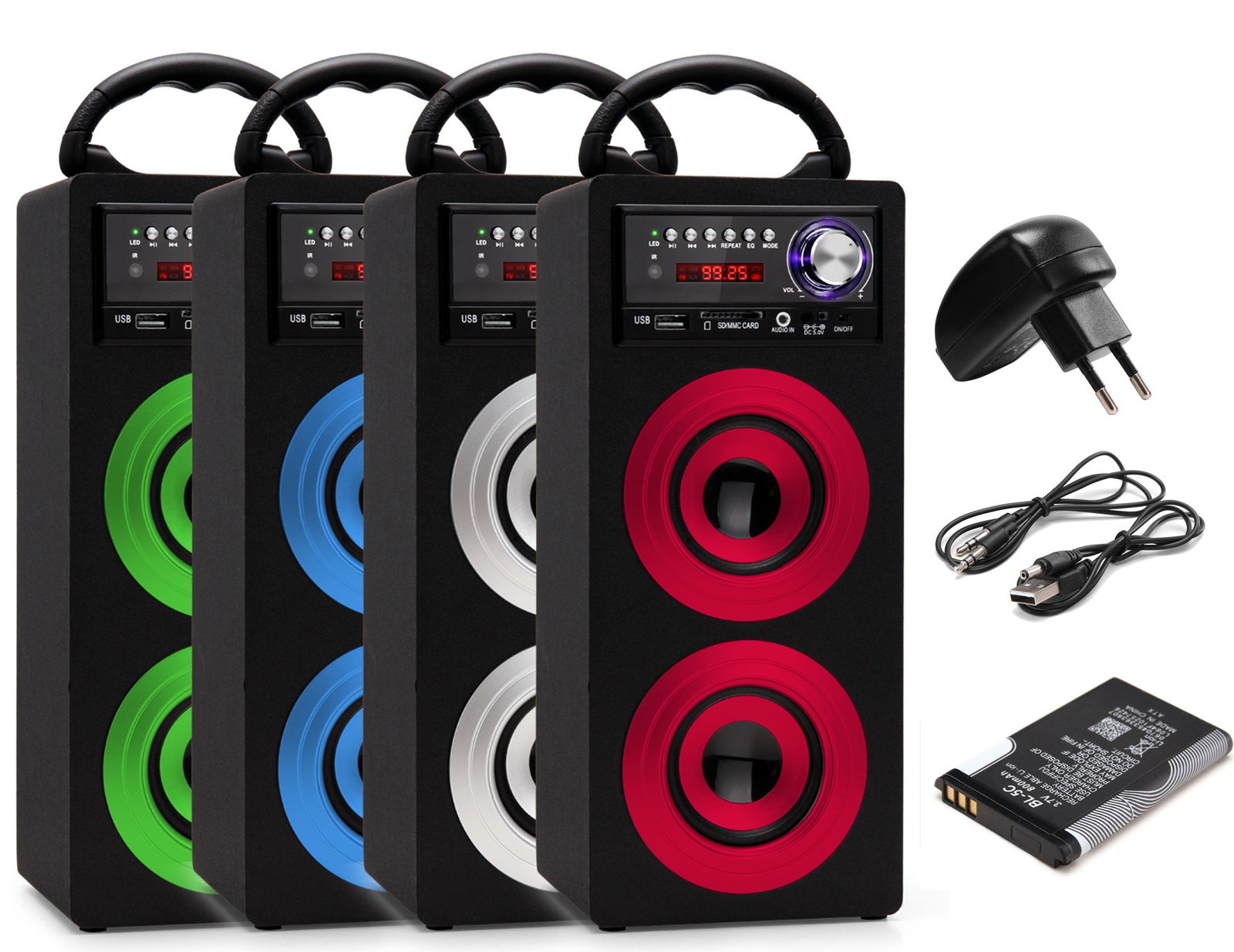 Thumbnail - Mobiler Bluetooth Lautsprecher Mini Stereo Anlage Usb Sd Aux Mp3