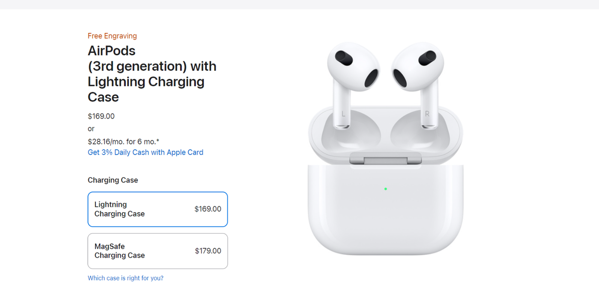 Original Apple AirPods 3rd GEN lightning A2564 A2565 A2897