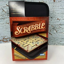 Scrabble Hasbro Game Folio Travel Special Edition Zipper Case Vintage 2001