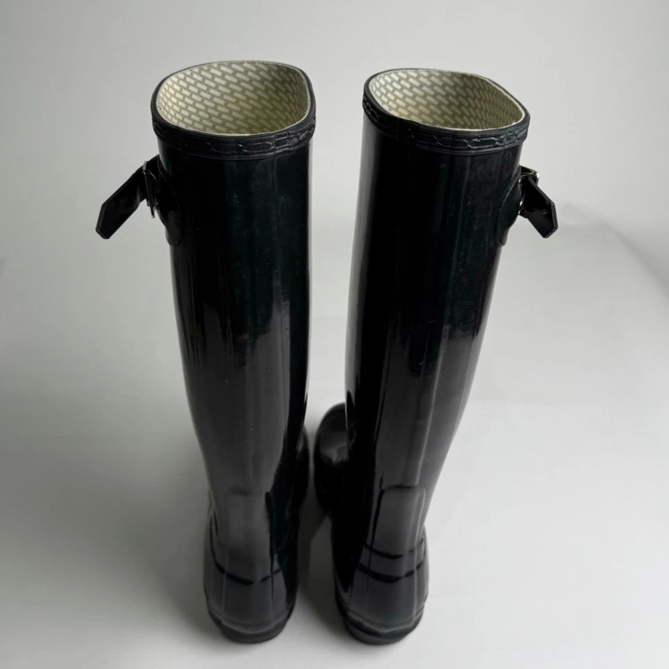 Original Tall Hunter Rainboots UK 3 US 4M, EURO 35/36, Black Gloss W23616 Rare - Image 4 of 4
