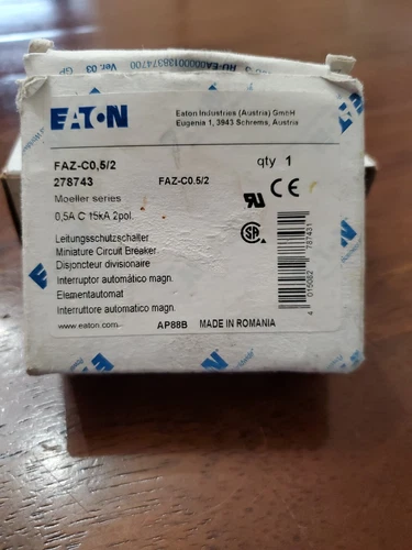 EATON FAZ-C0,5/2 MINIATURE CIRCUIT BREAKER