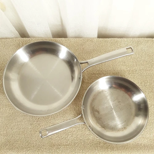 Calphalon 8” + 10” Stainless Steel Frying Pans, 1388 1390 Classic, saute egg pan