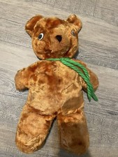 Vintage Plush Brown Teddy Bear Stuffed Animal Button Eyes Unbranded