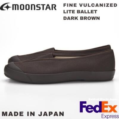 MOONSTAR Shoes FINE VULCANIZED LITE BALLET DARK BROWN MADE IN