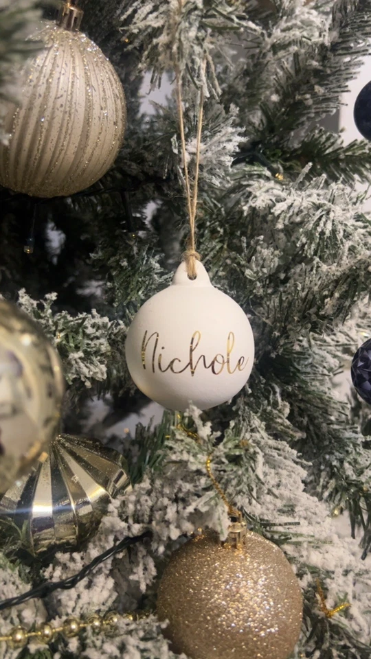 personalised Ceramic Baubles Christmas Tree Bauble Family Edition - Image 2 of 4