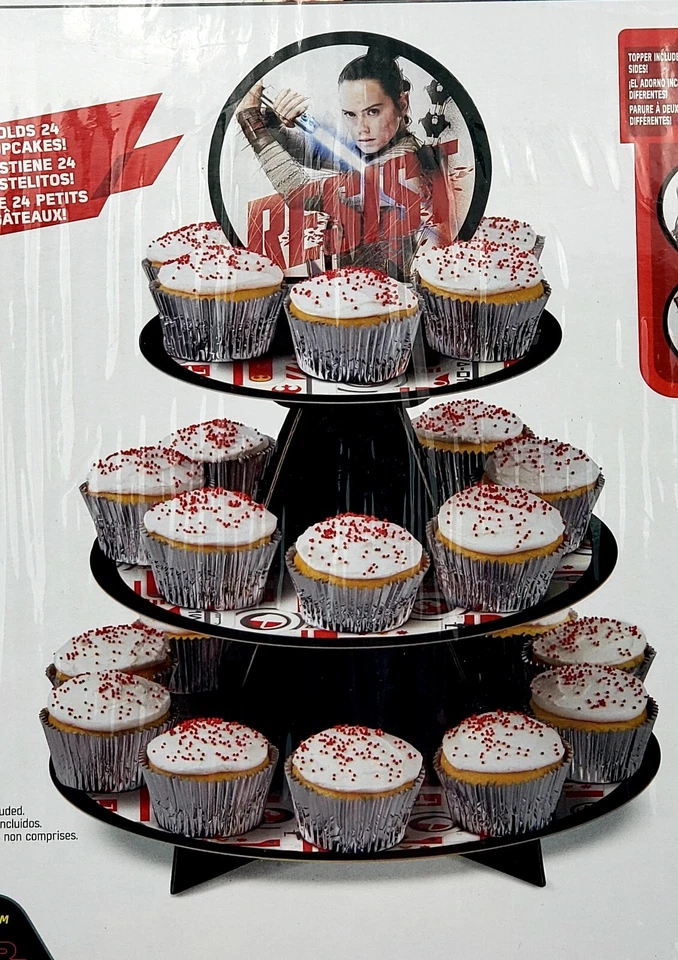 Louça para festa de aniversário Star Wars 3 camadas suporte para cupcake  - Imagem 2 de 3