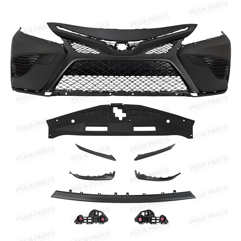 Front Bumper Cover Grilles Assembly For 2018 2019 2020 Toyota Camry SE XSE - Изображение 4 из 4