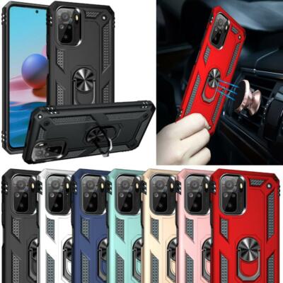For Xiaomi Redmi Note 10 4G Case, Ring Armor Shockproof Stand