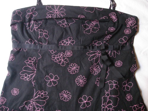 H&M, PETITE ROBE NOIRE H&M 36 TBE BUSTIER VINTAGE RETRO DRESS FLEURS LIBERTY HM