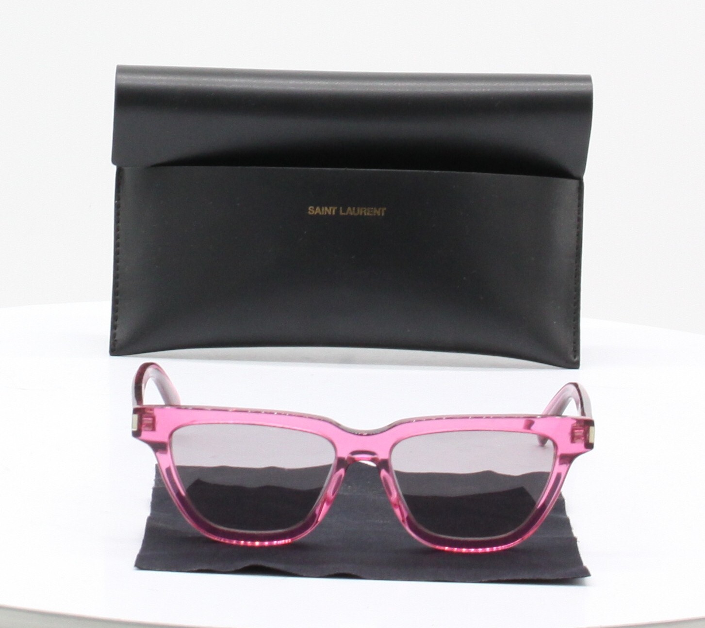OCCHIALI DA SOLE SAINT LAURENT MONTATURA QUADRATA ROSA SL 462 M SULPICE PREZZO CONSIGLIATO £315 ANNUNCIO