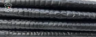 BLACK CROCODILE TEXTURED EMBOSSED PRINT On Lamb leather 2 skins 12sqf 0.6mm C101