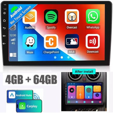 9'' Android 13 Double 2 Din Car Radio Stereo CarPlay GPS Navi WiFi BT RDS 4 64GB
