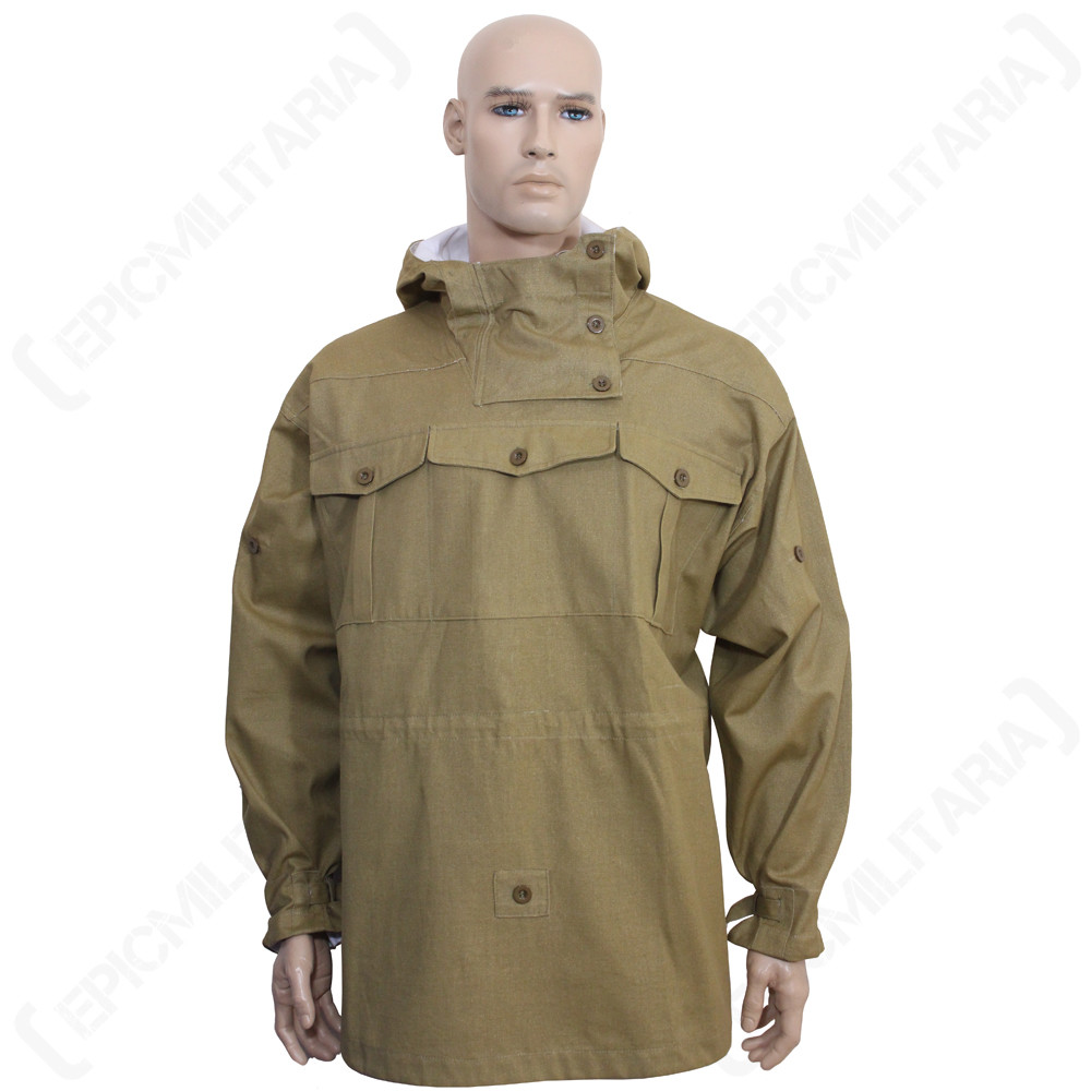 REVERSIBLE TAN CANVAS MOUNTAIN ANORAK - Repro WW2 German Gebirgsjager ...