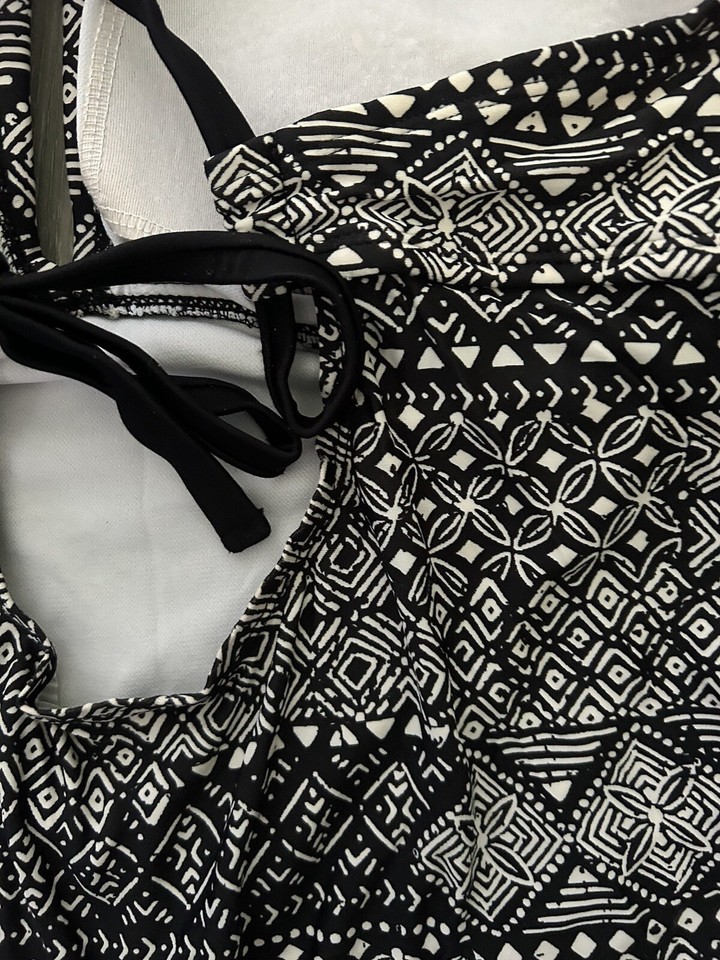 Women’s Kona Sol Black And White Geometric Tankini Top Size XL eBay