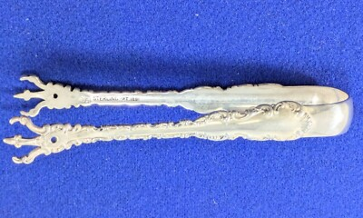 #ad Antique Whiting Manufacturing Co. Louis XV 1891 4quot; Long Sugar Tongs $124.95