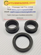 Suzuki GSXR 600 & 750  2001 - 03 Captive wheel spacers. Rear wheel set in Black