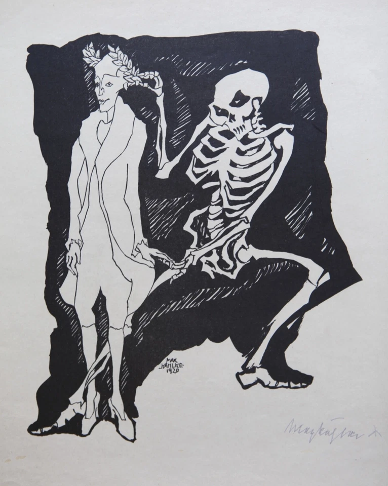 Max Kahlke. Tod und Poet. Signiert. Glückstadt. Totentanz.