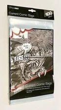 100 ULTRA PRO CURRENT SIZE COMIC BOOK BAGS New Modern Storage 6-7/8" x 10-1/2"