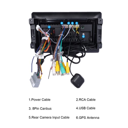 For 2009-2012 Dodge RAM 1500 2500 3500 CarPlay Car Radio Android 15 GPS WIFI BT - Bild 20 von 23