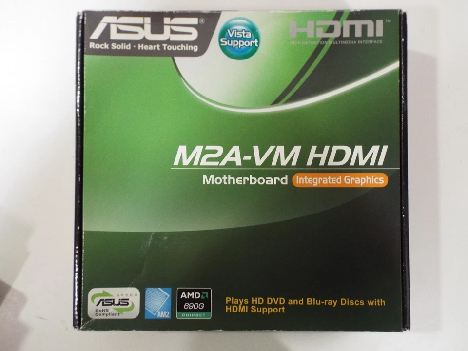 ASUS M2A-VM HDMI AMD 690G SB600 AM2+ Micro ATX Motherboard DDR2 - Image 2 of 4
