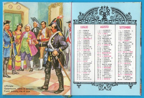 Il Barbiere di Siviglia Calendarietto da Barbiere Anno 1980 MA030 - Imagen 5 de 8