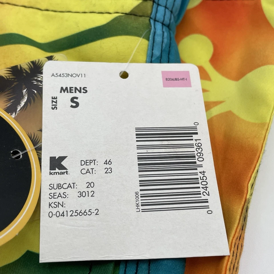 Swim Trunks Mens S Hawaiian Floral Print UPF 50 Inseam 9 Inches Joe Boxer - Image 4 of 4