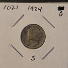 1924-S Winged Liberty Head Mercury Dime In Good Condition