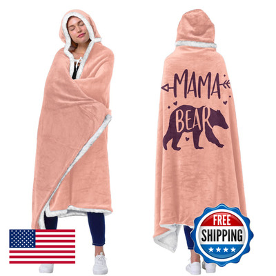 Vprintes Mama Pink Wearable Blanket Hoodie -Mothers Day Gifts For Wife Birthday